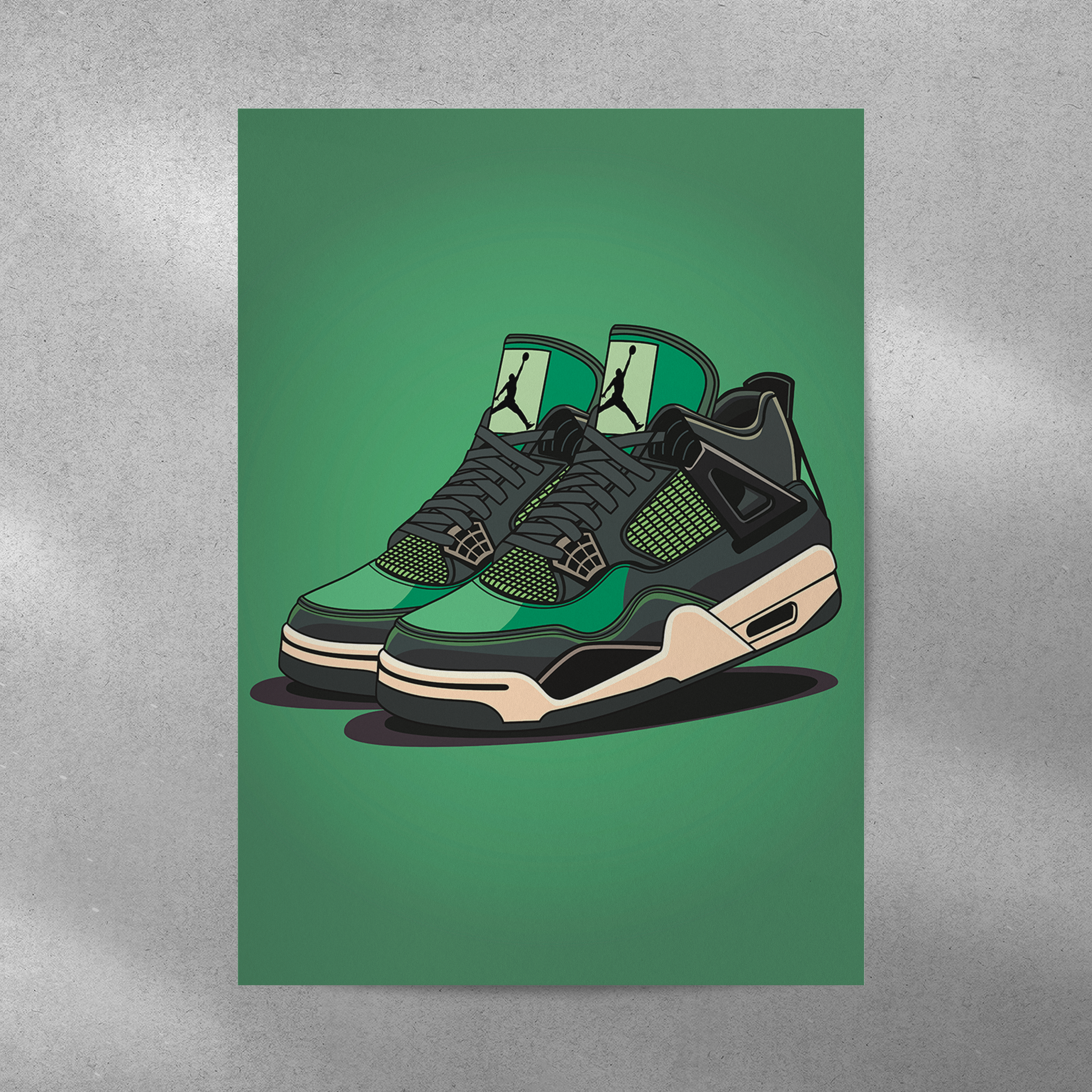 Affiche Air Jordan Vert