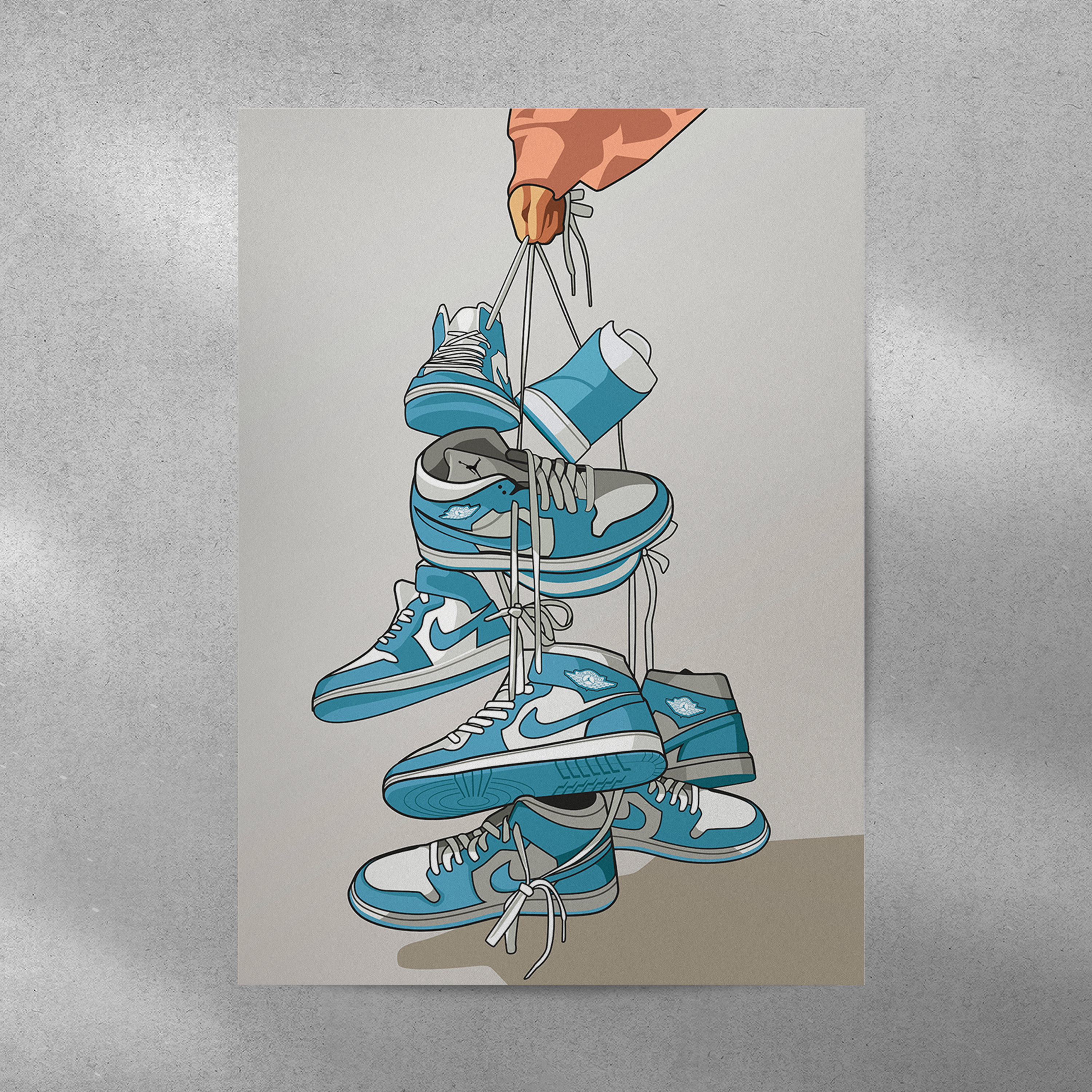 Affiche Jordan 1 Bleu
