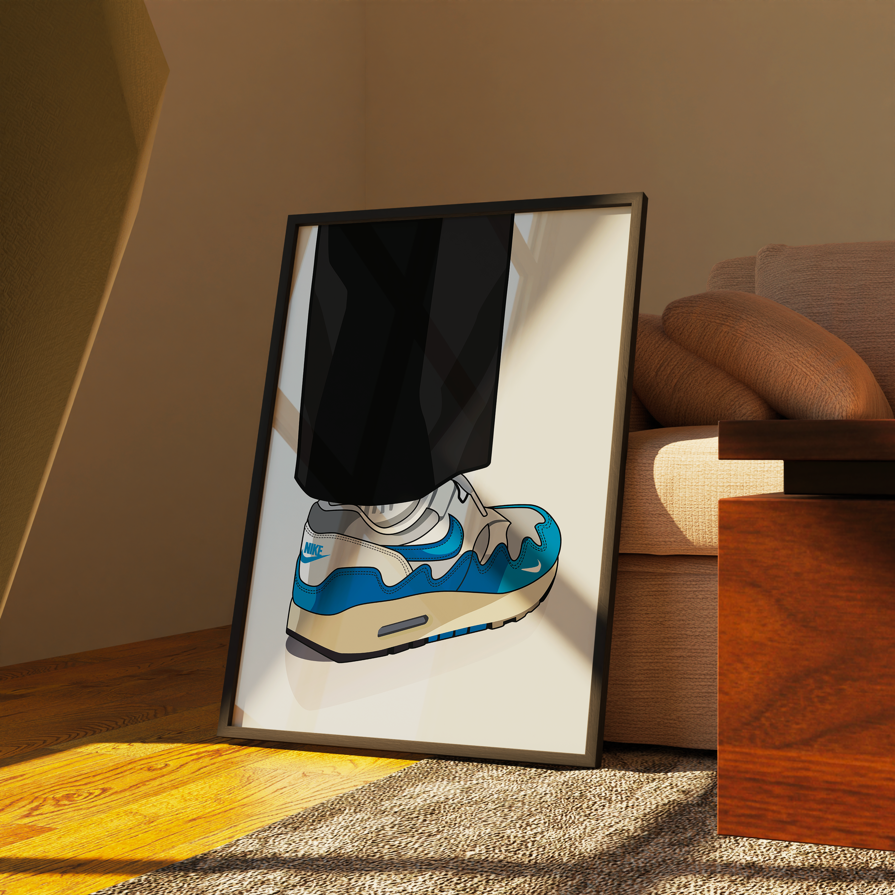 Affiche Airmax Nike x Patta Bleu