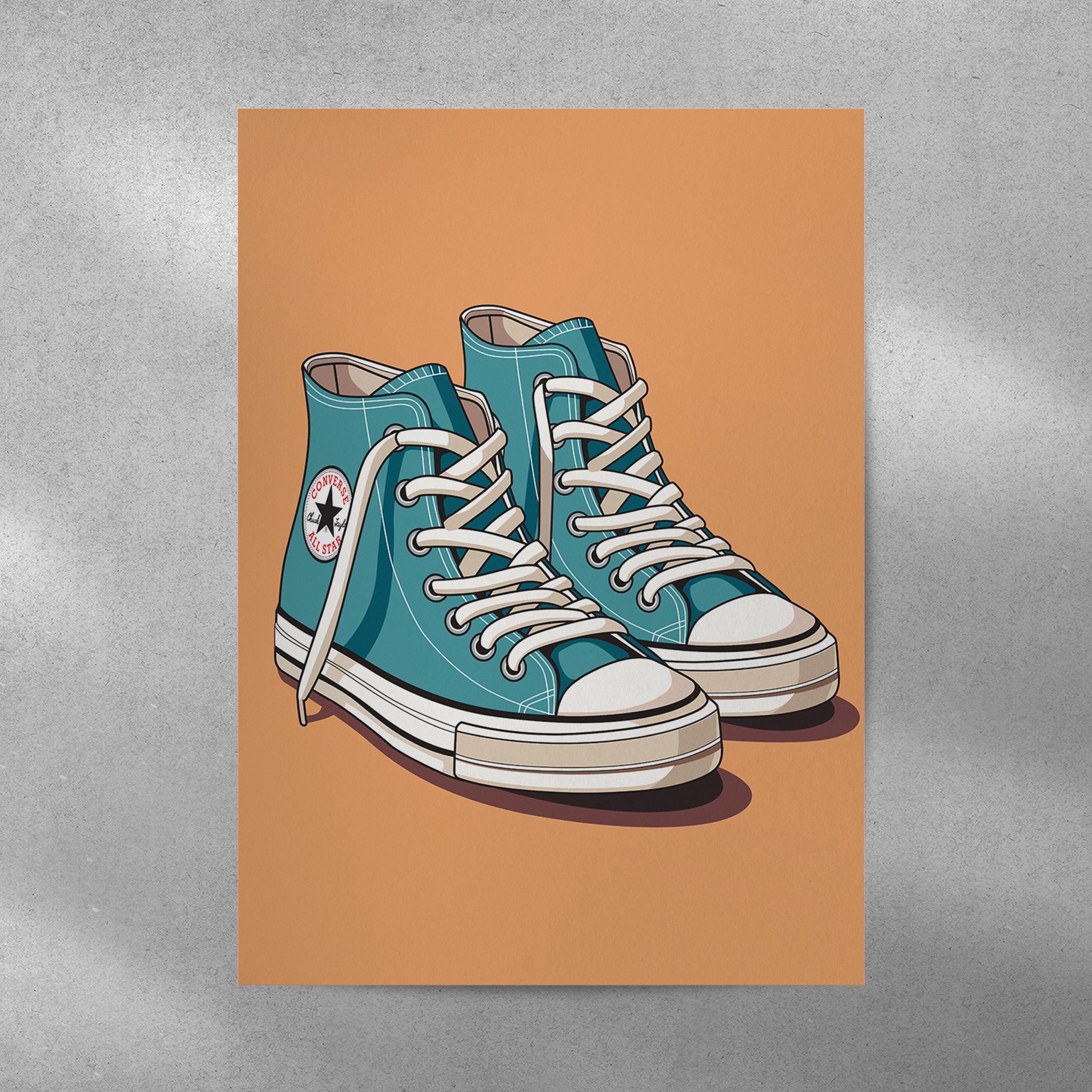 Affiche Converse Bleu