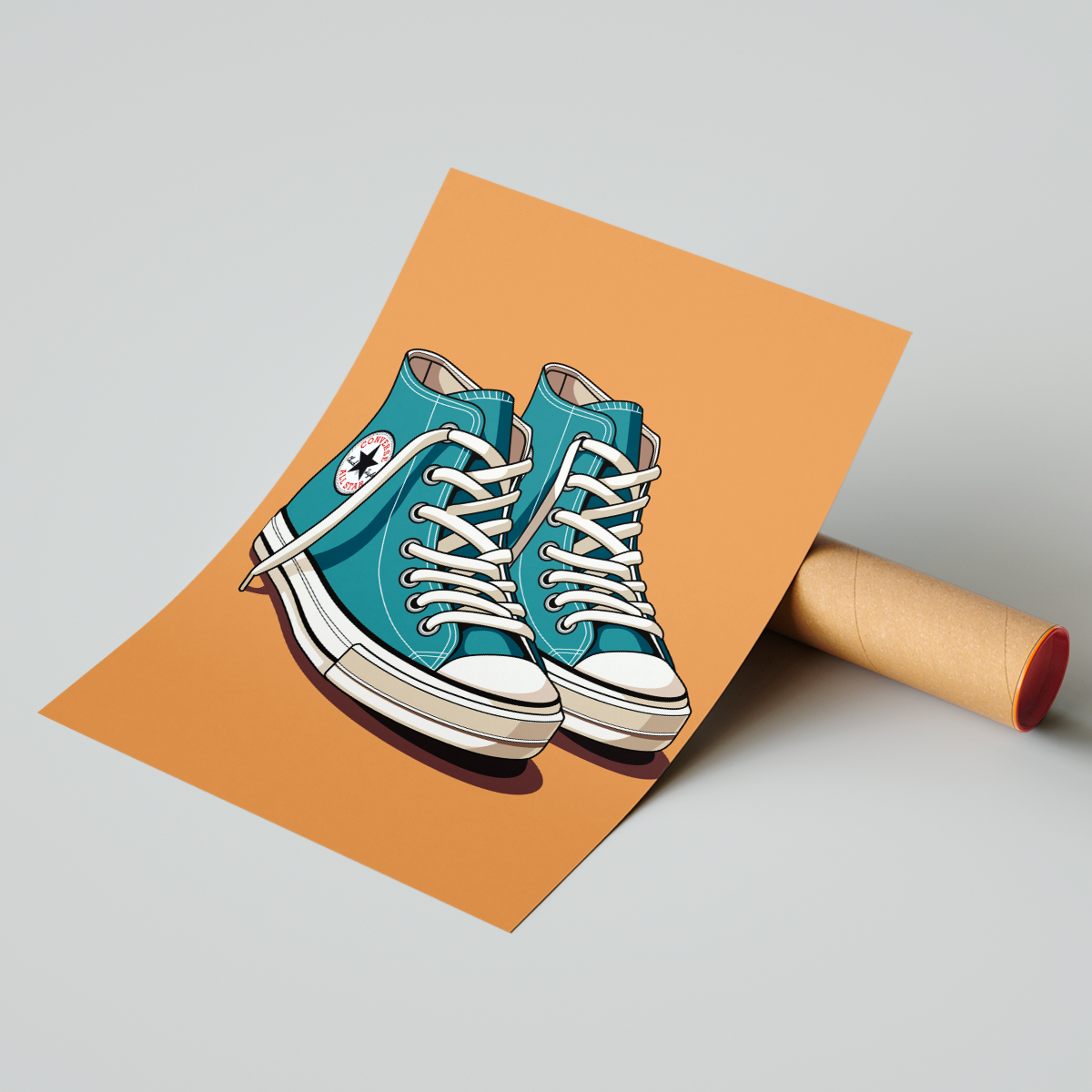 Affiche Converse Bleu