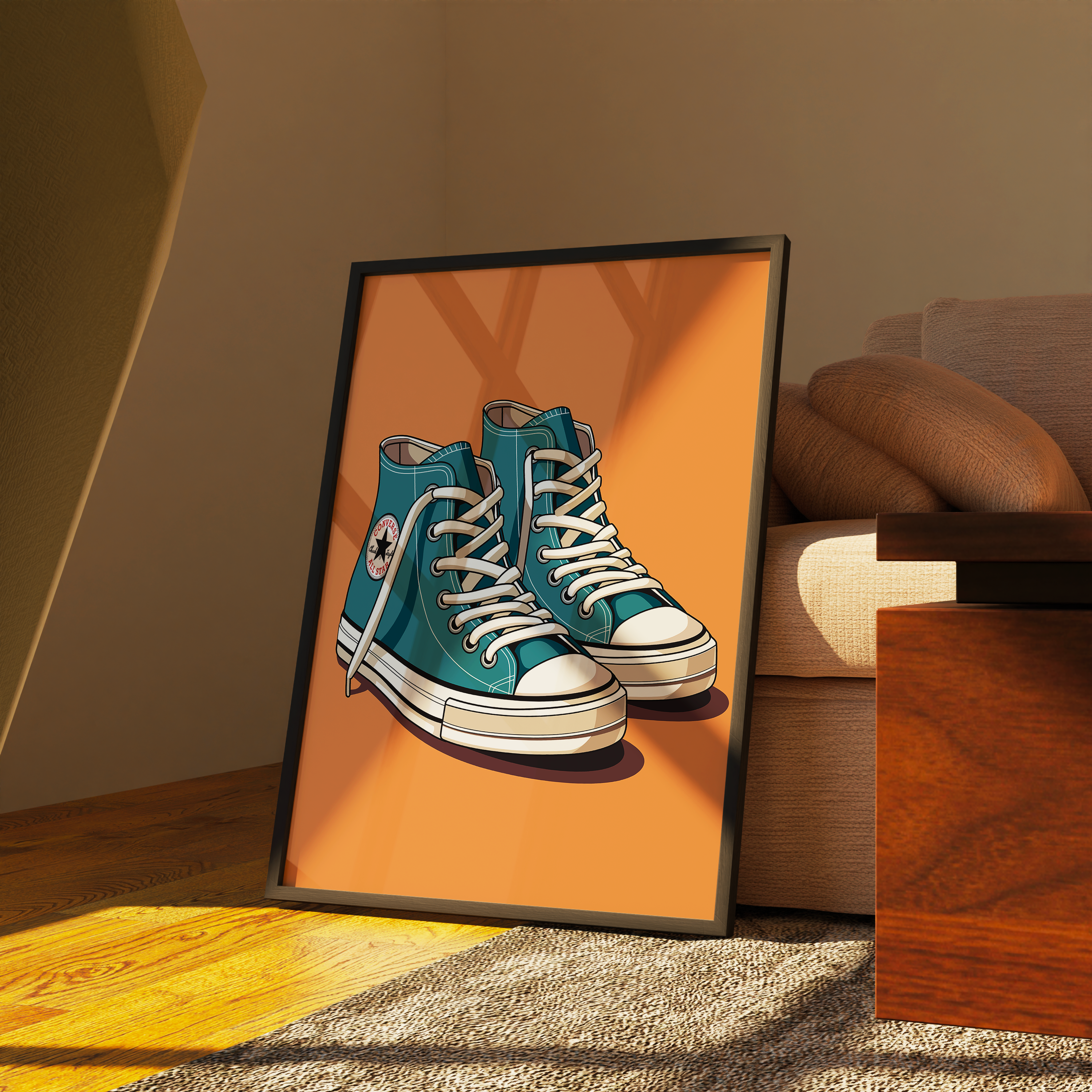 Affiche Converse Bleu