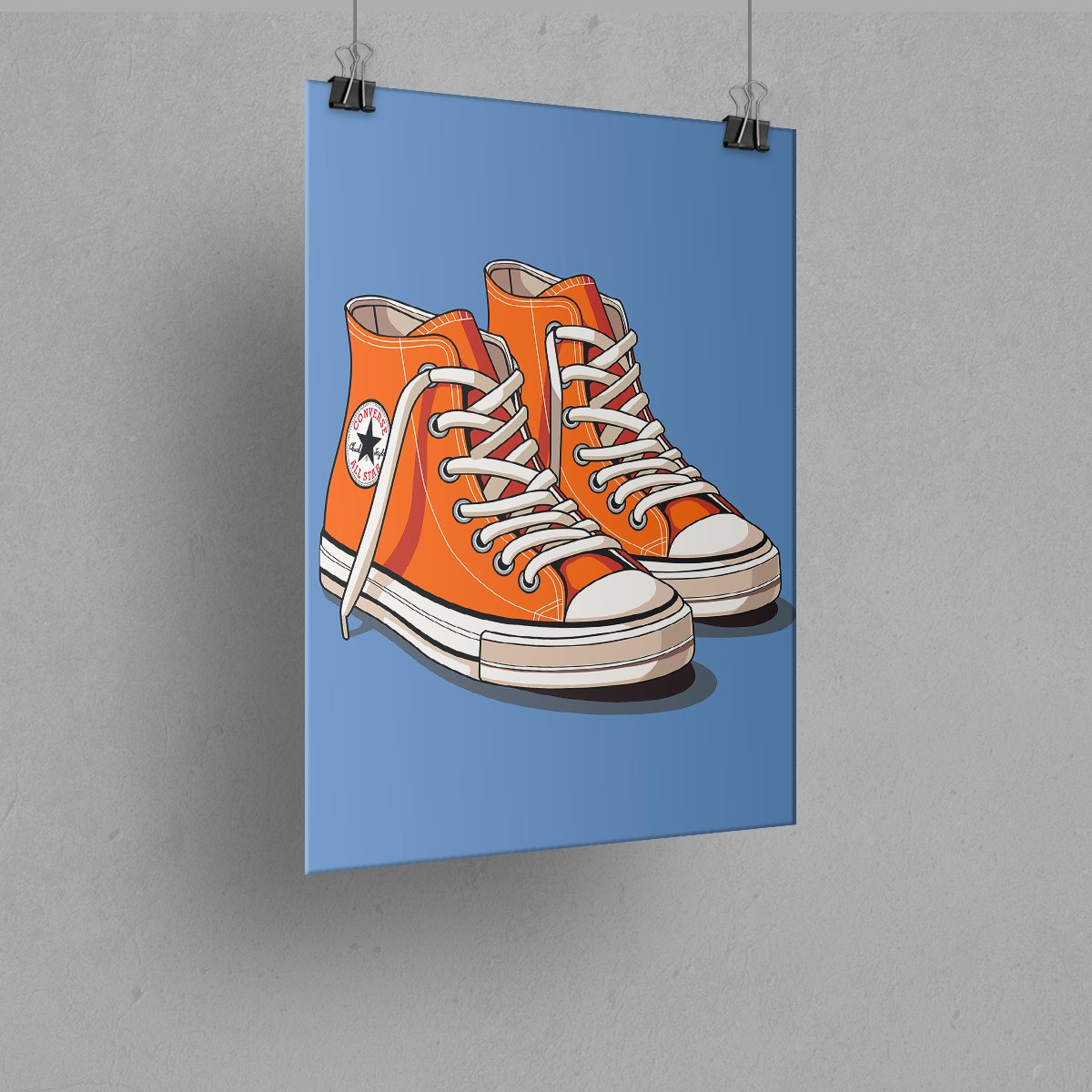 Affiche Converse Orange