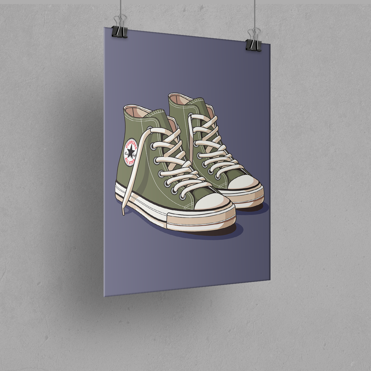 Affiche Converse Vert