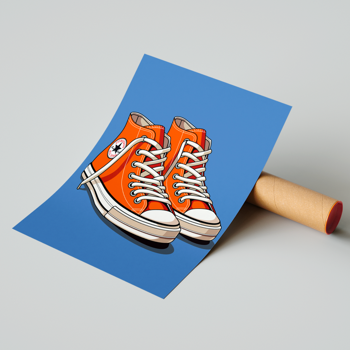 Affiche Converse Orange