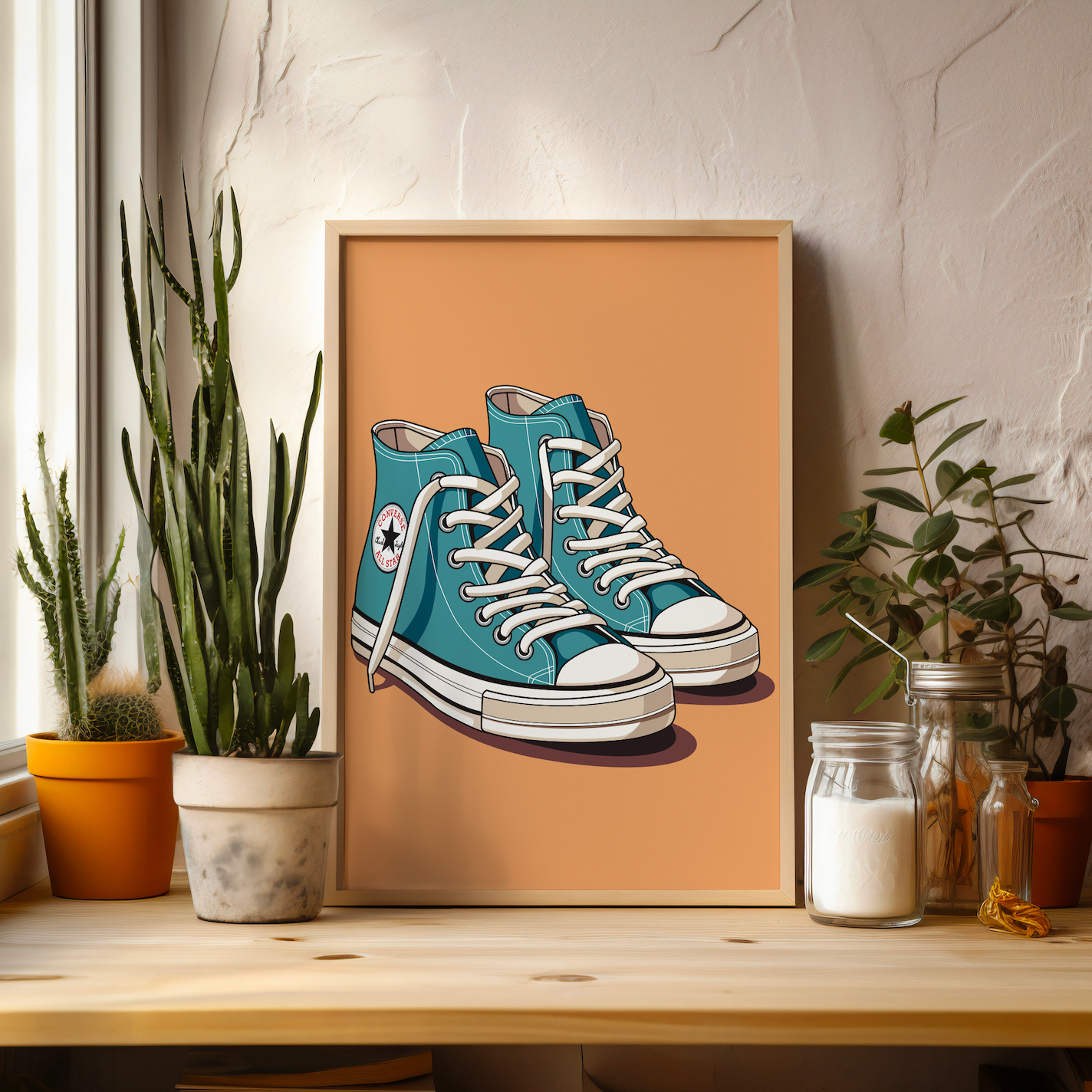 Affiche Converse Bleu