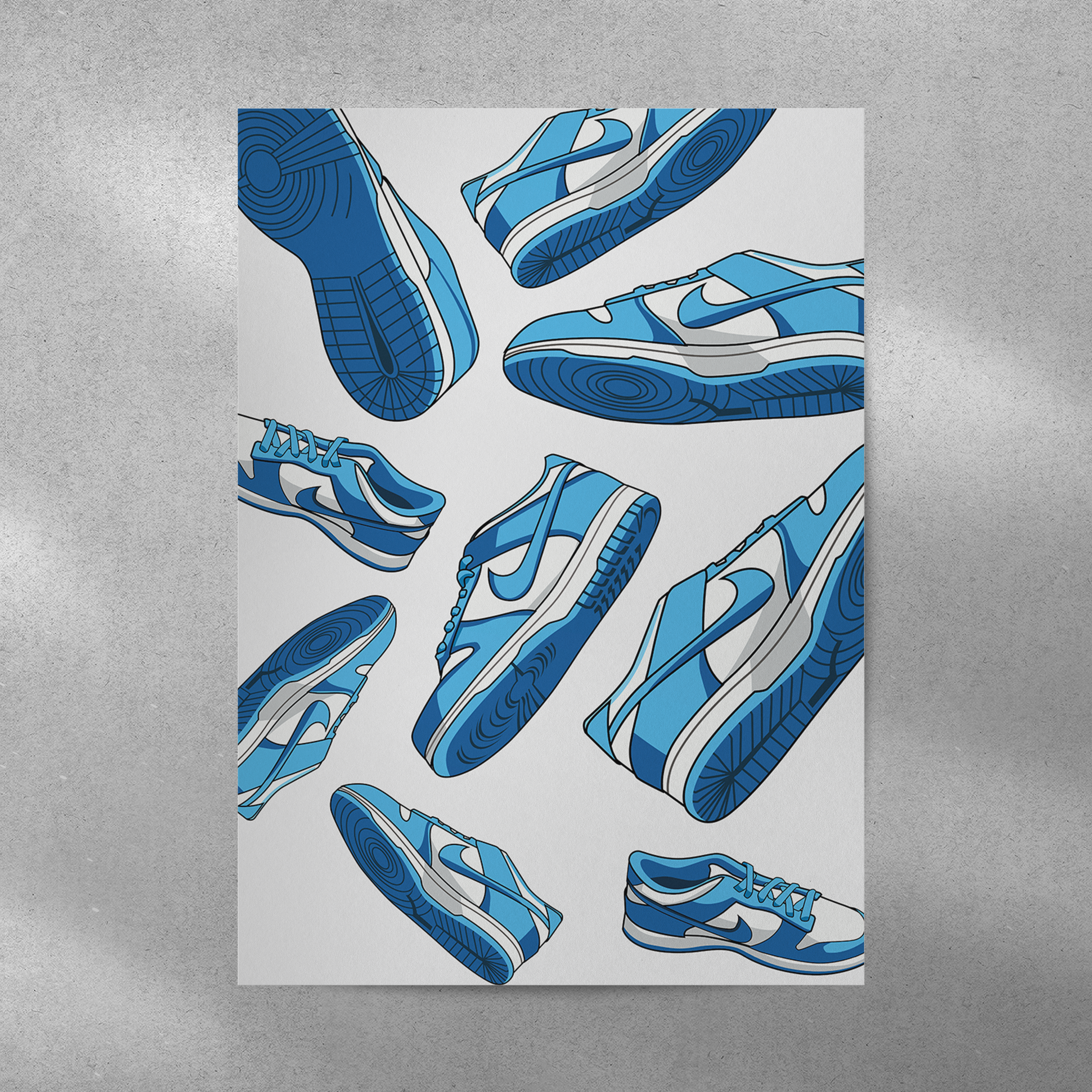 Affiche Dunk Low Bleu