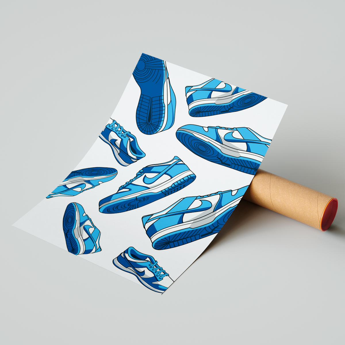 Affiche Dunk Low Bleu