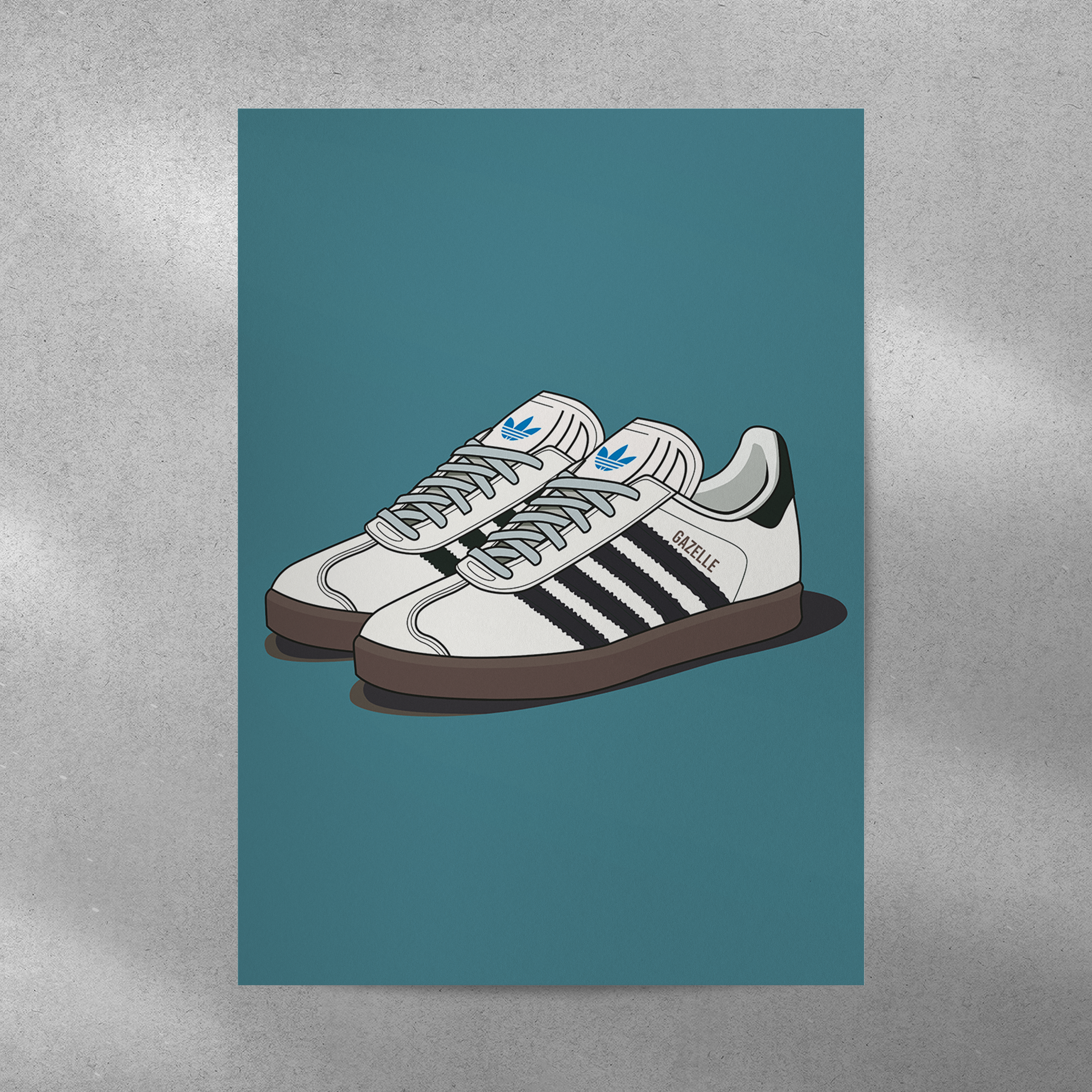 Affiche Gazelle Blanc