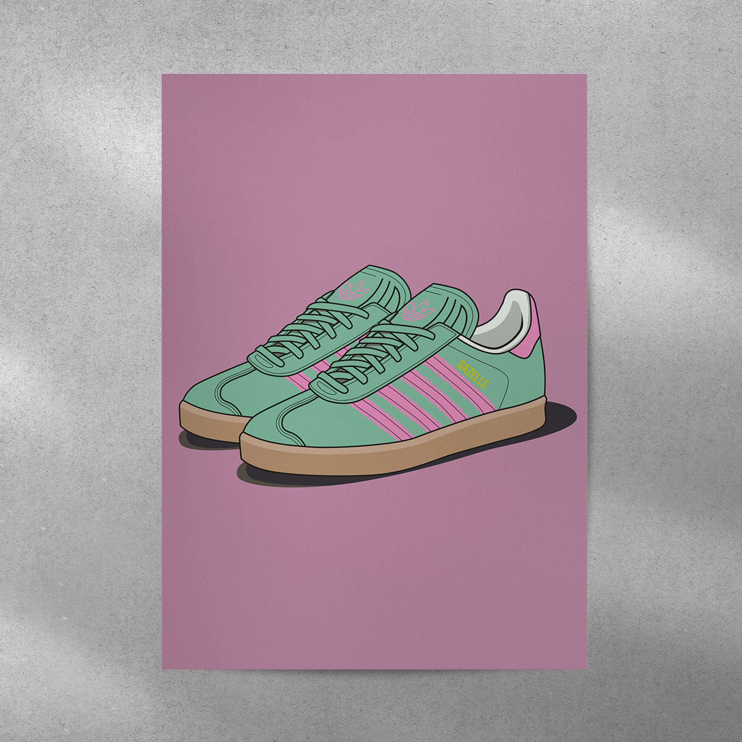 Affiche Gazelle Vert