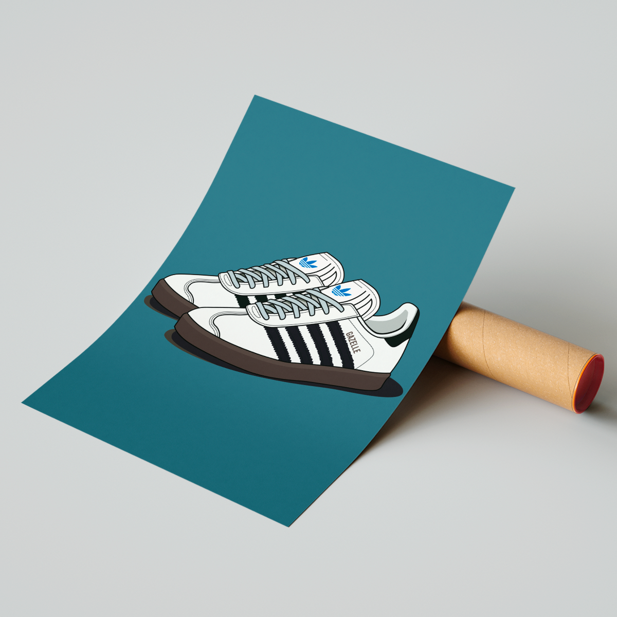 Affiche Gazelle Blanc