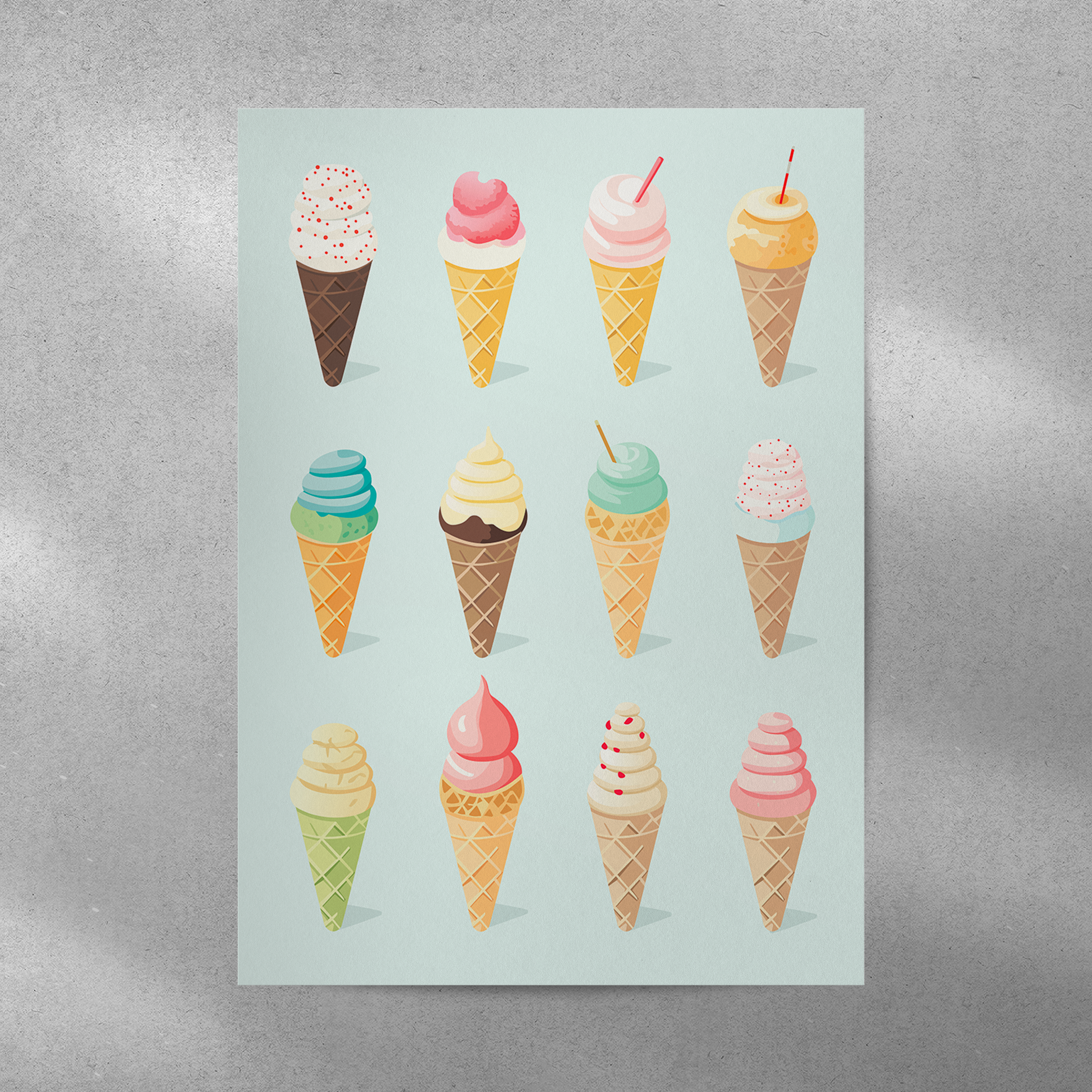 Affiche Mix Glaces