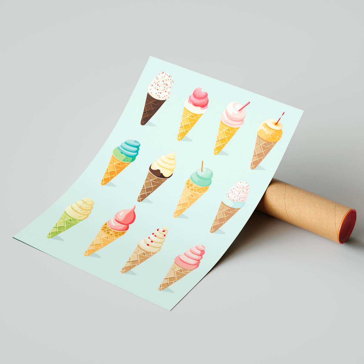 Affiche Mix Glaces