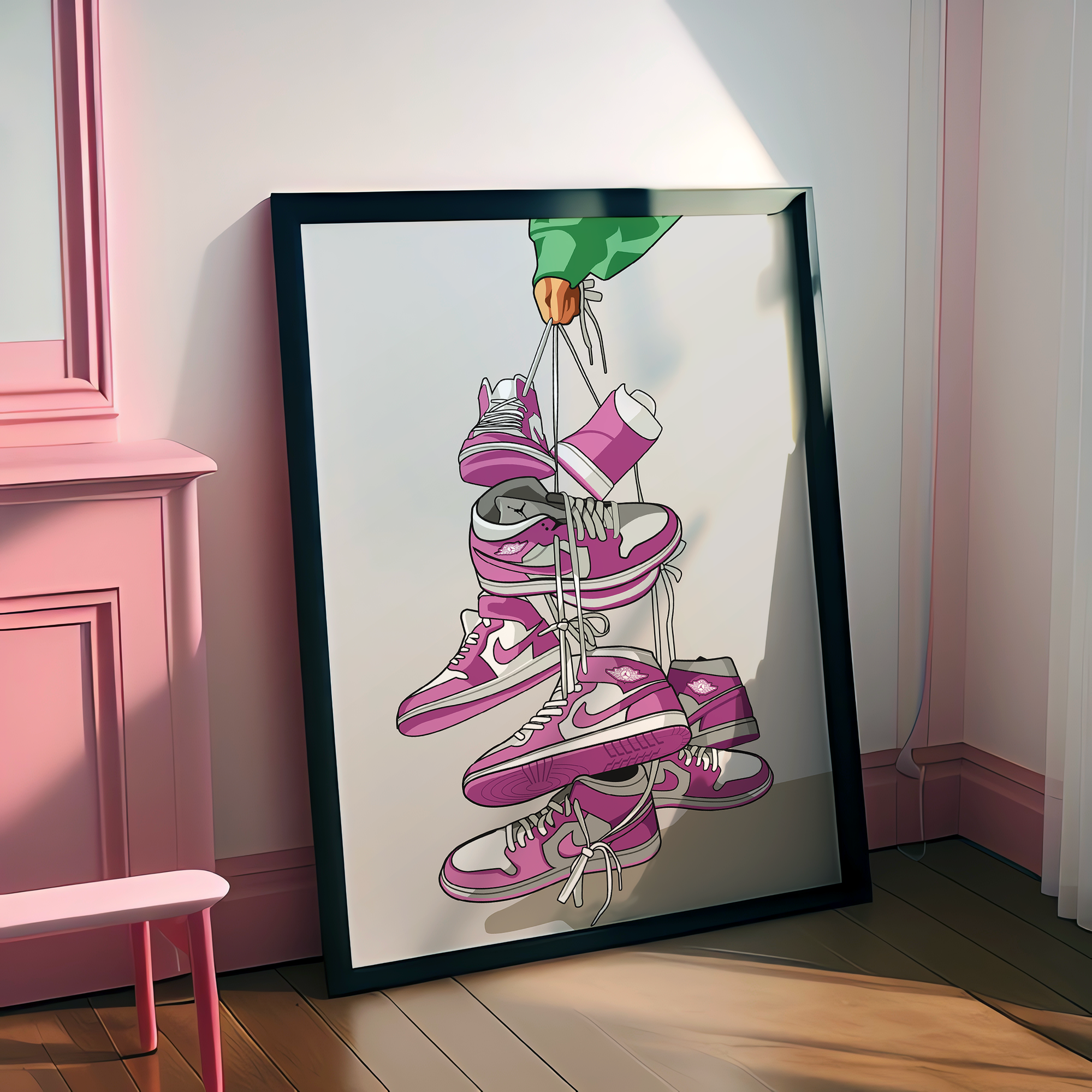 Affiche Jordan 1 Rose