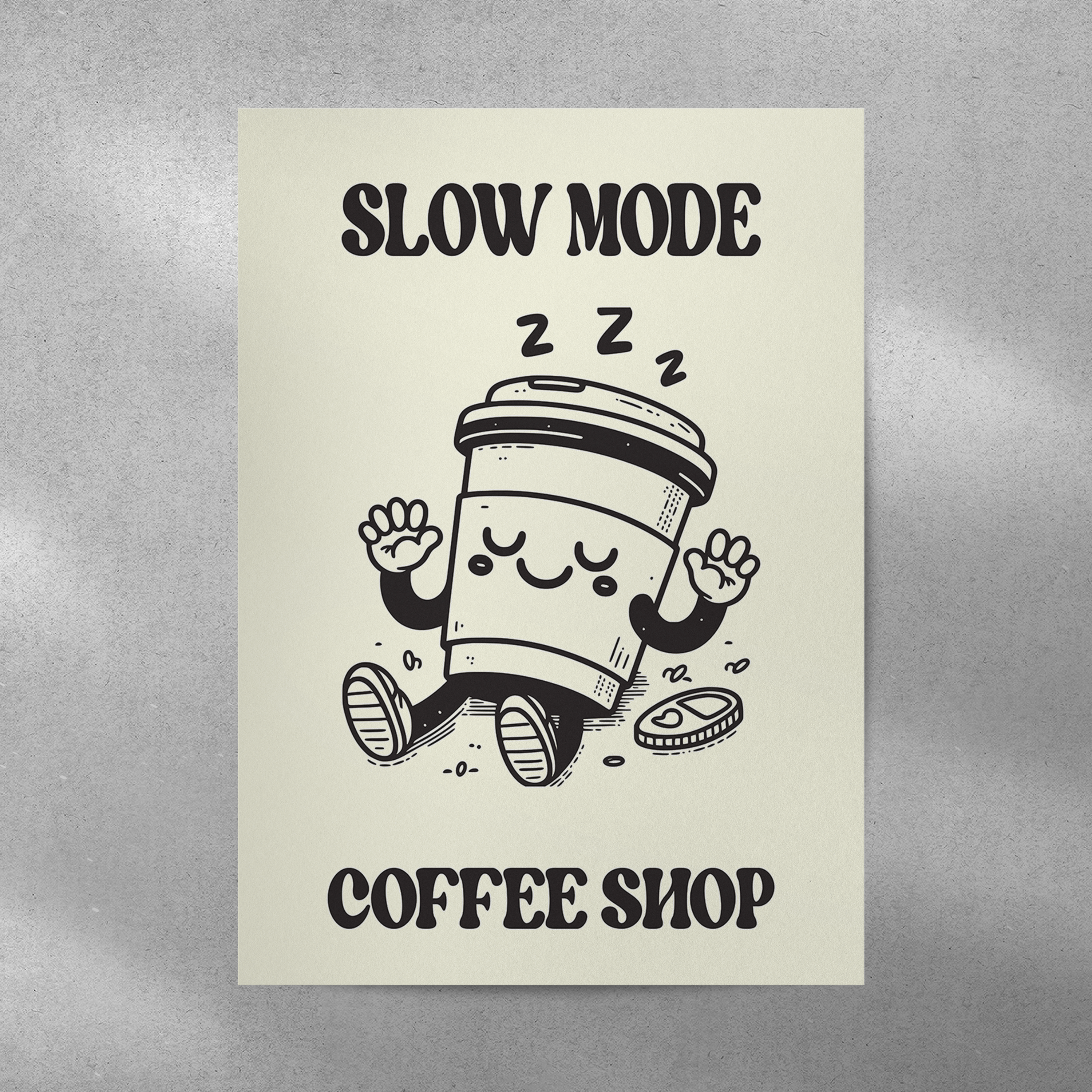 Affiche Slow Mode Coffee Shop