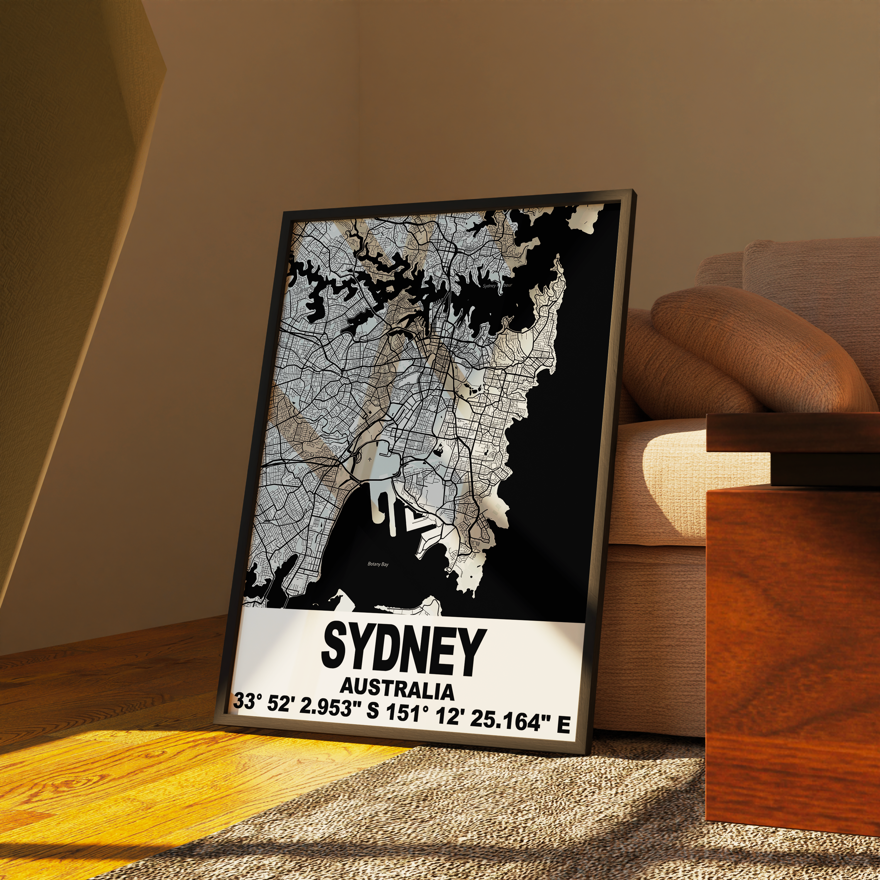 Affiche Carte Sydney