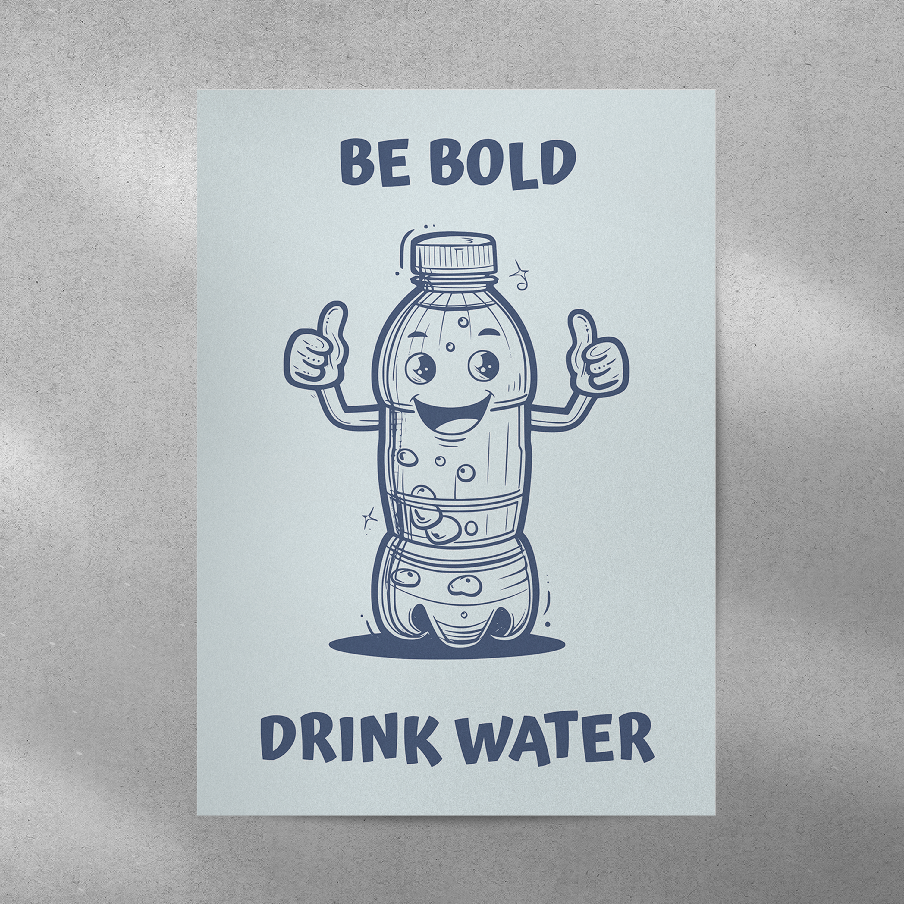 Affiche Be Bold Drink Water