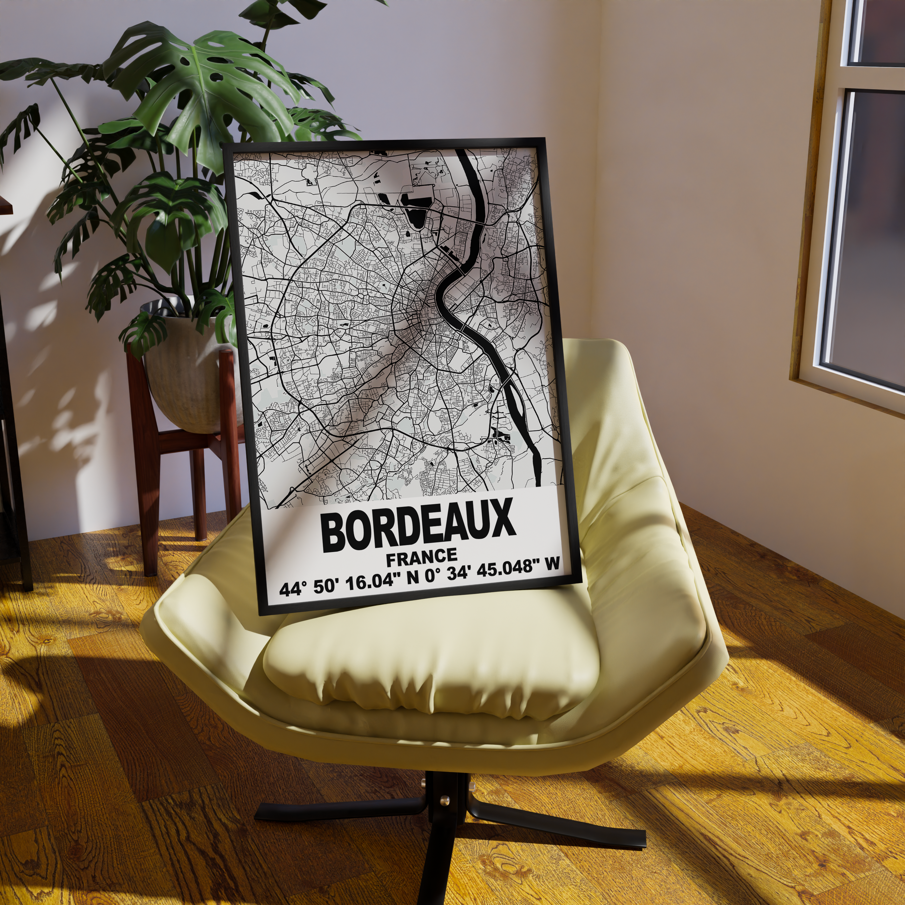 Affiche Carte Bordeaux