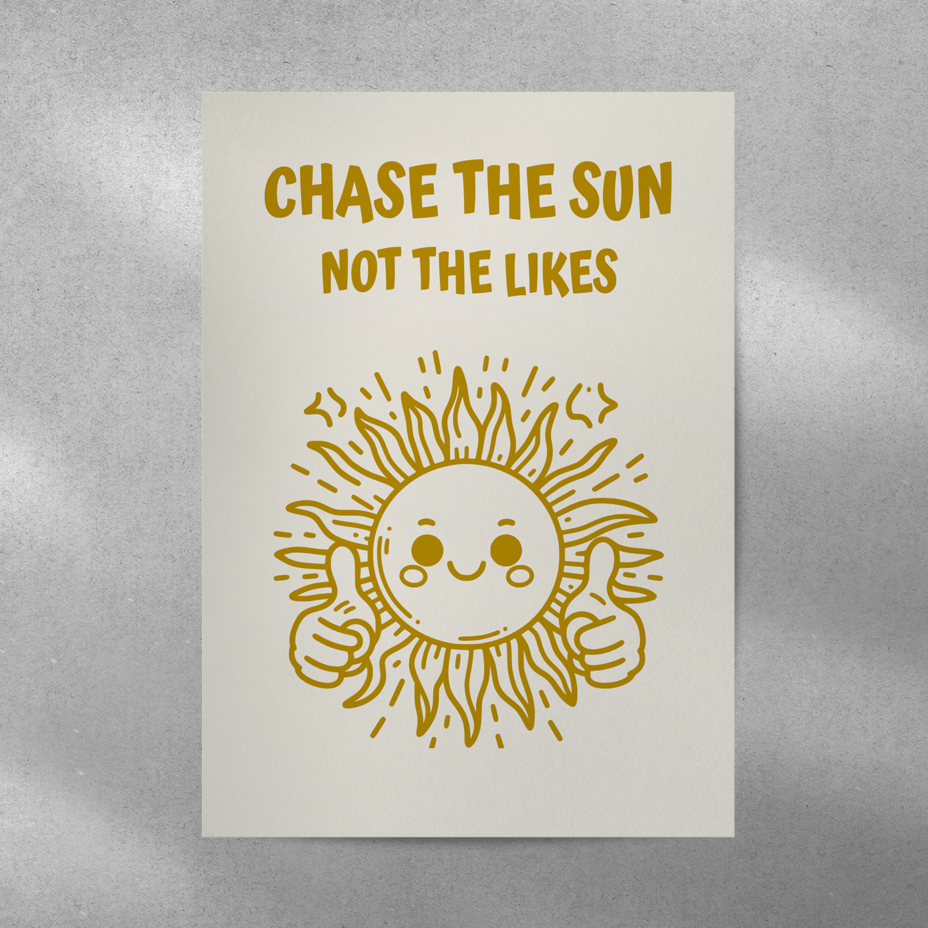 Affiche Chase The Sun Not The Likes