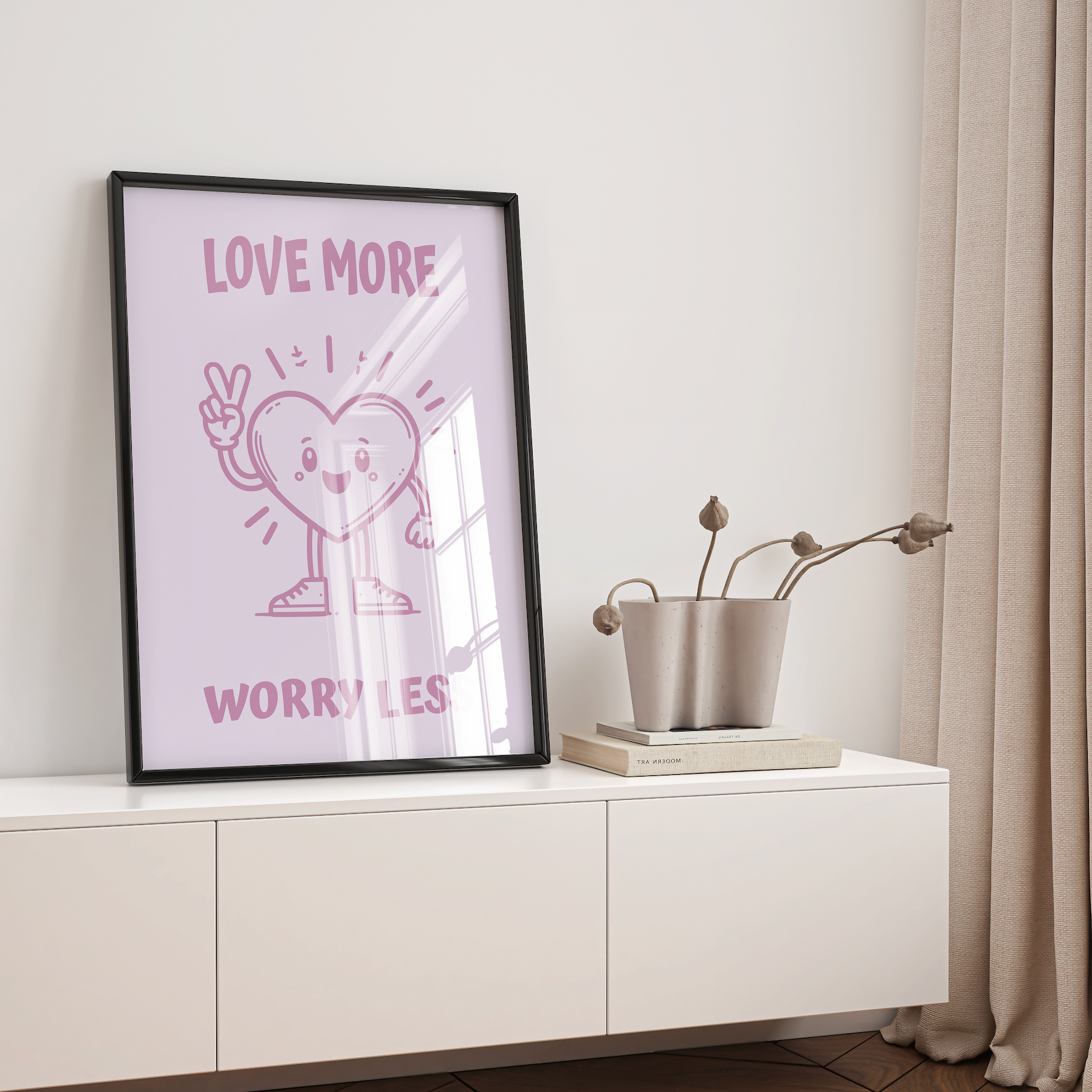 Affiche Love More Worry Less