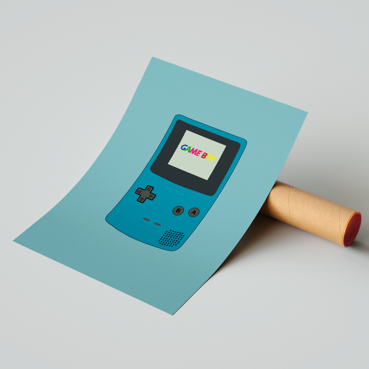 Une affiche représentant une Gameboy