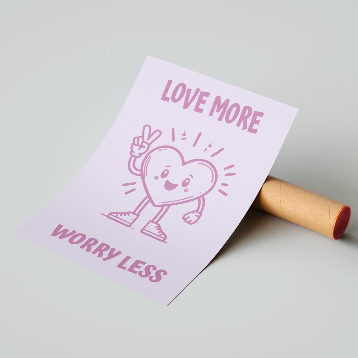 Affiche Love More Worry Less