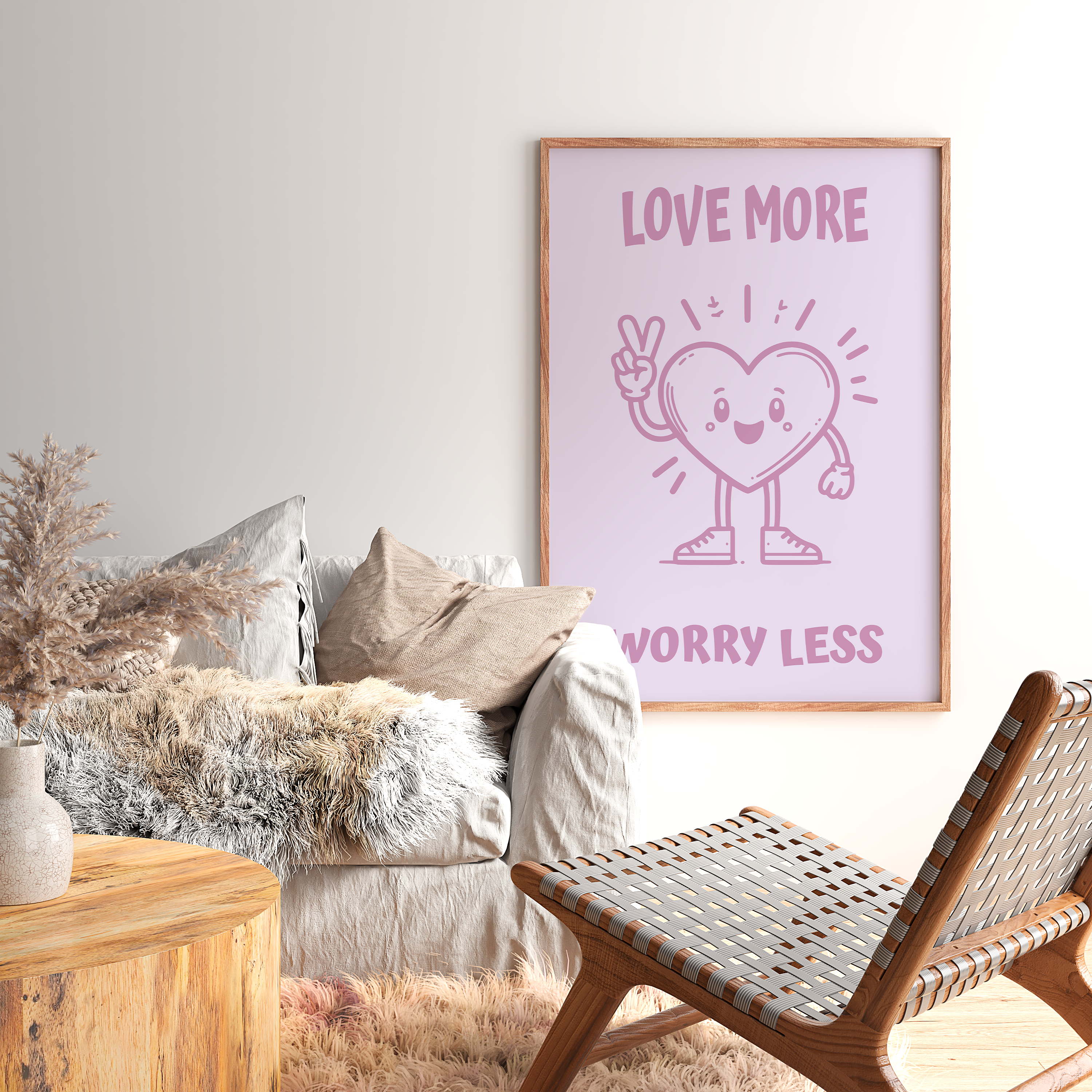 Affiche Love More Worry Less