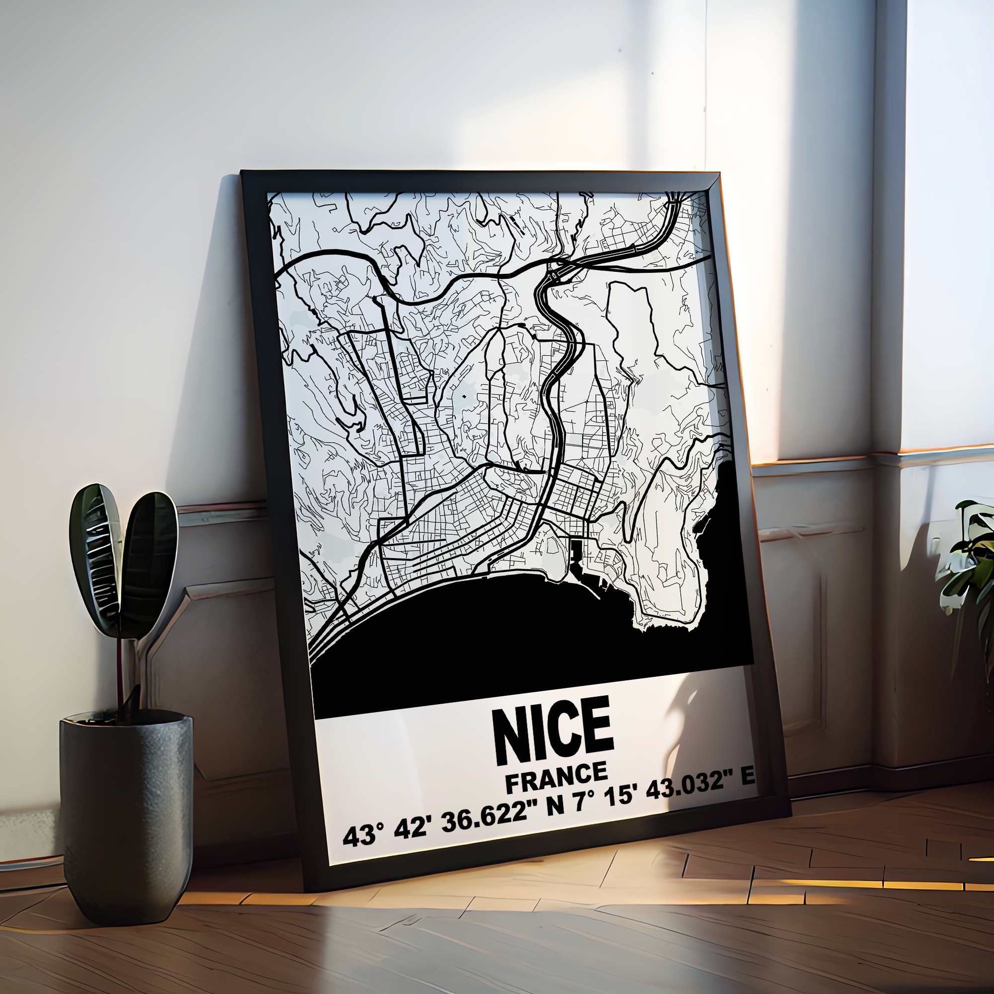 Affiche Carte Nice