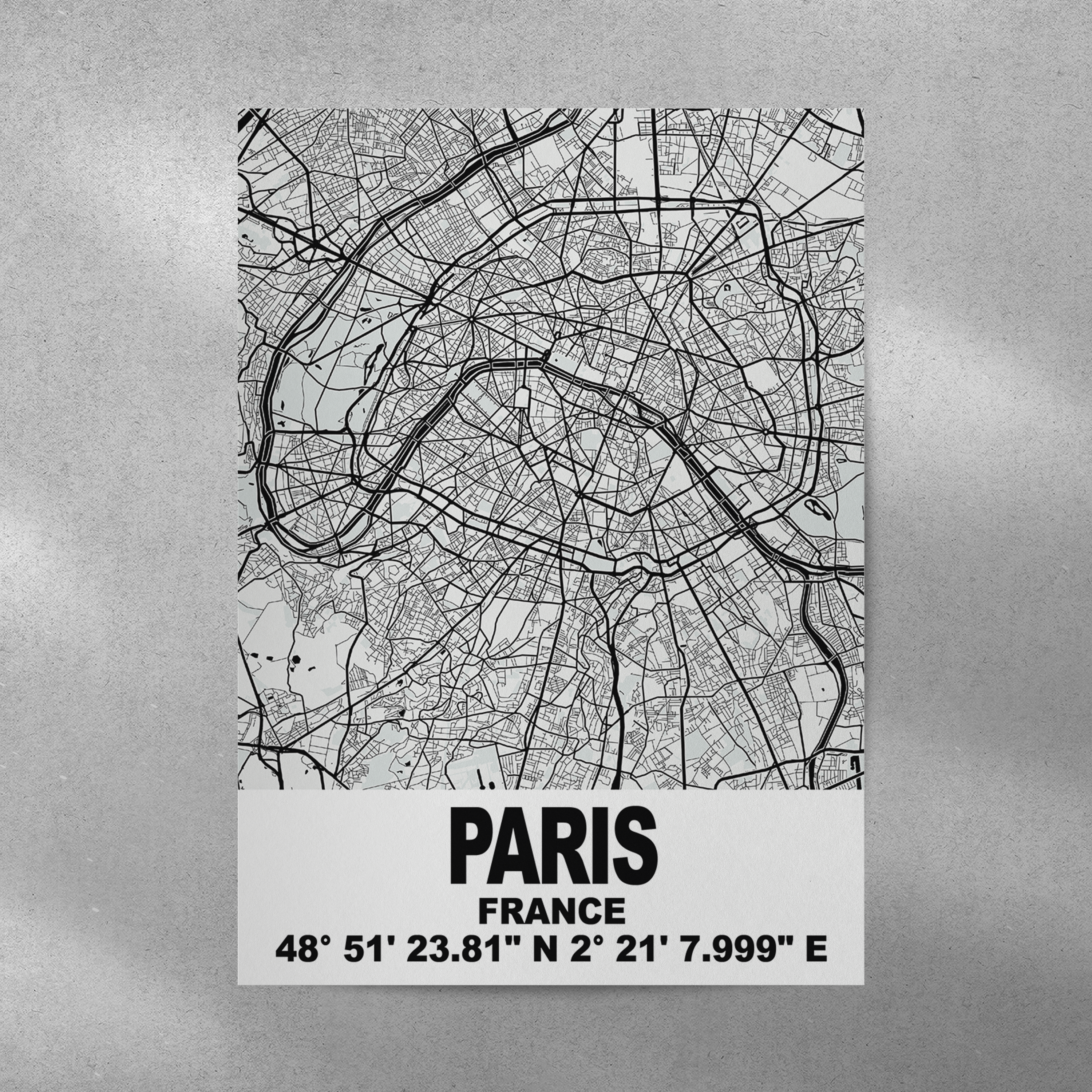 Affiche Carte Paris