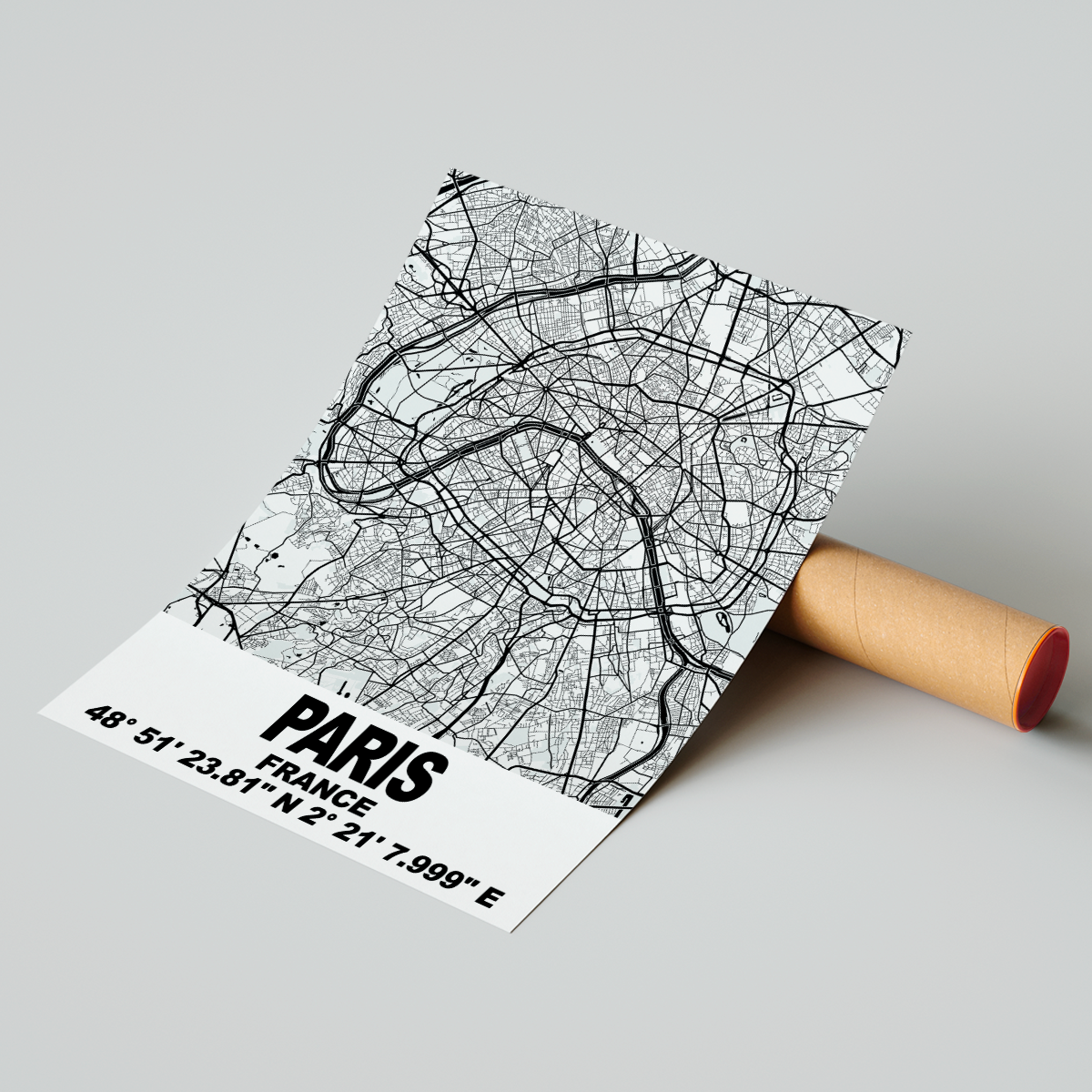 Affiche Carte Paris