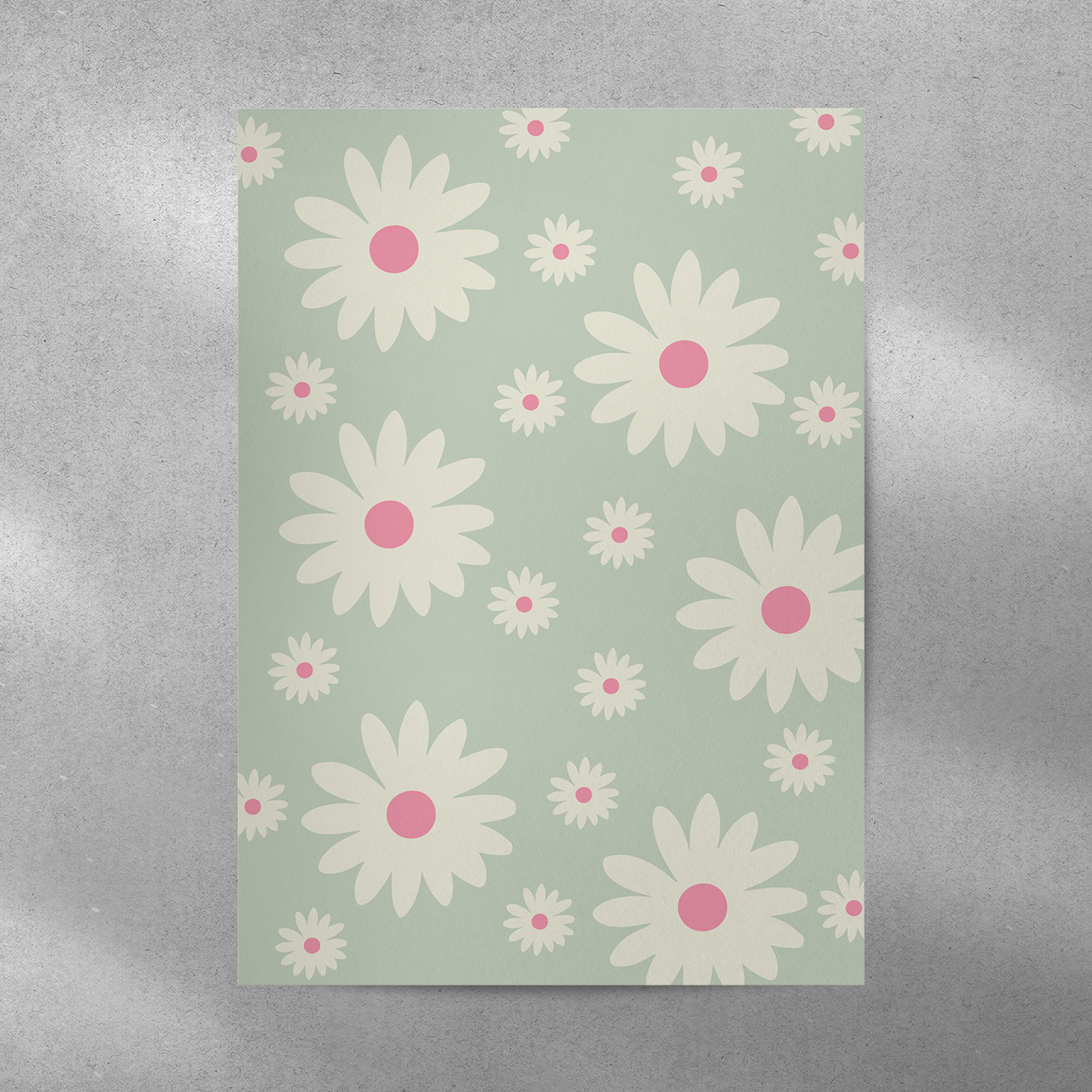 Affiche Pink & White Flowers