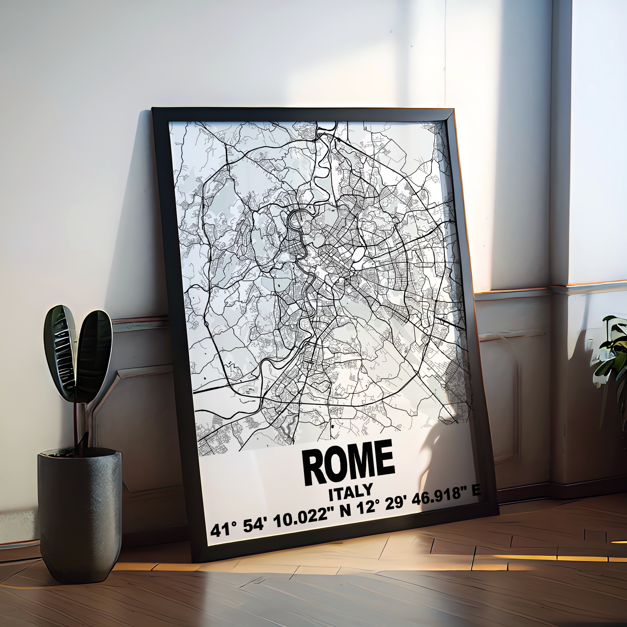 Affiche Carte Rome