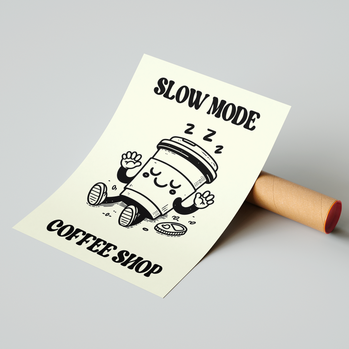 Affiche Slow Mode Coffee Shop