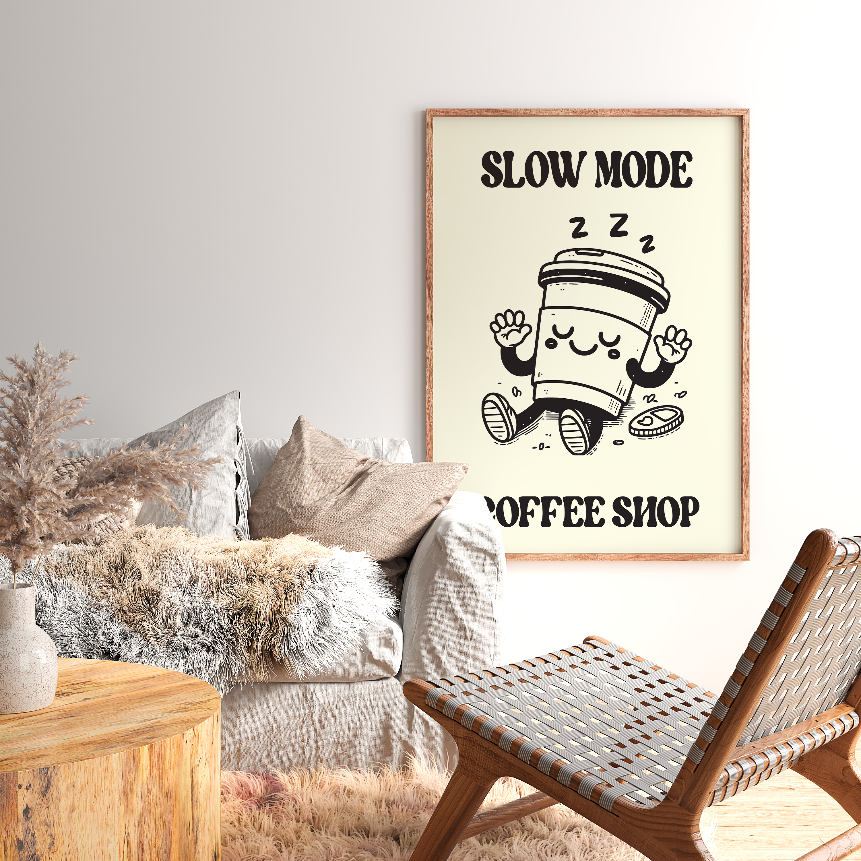 Affiche Slow Mode Coffee Shop