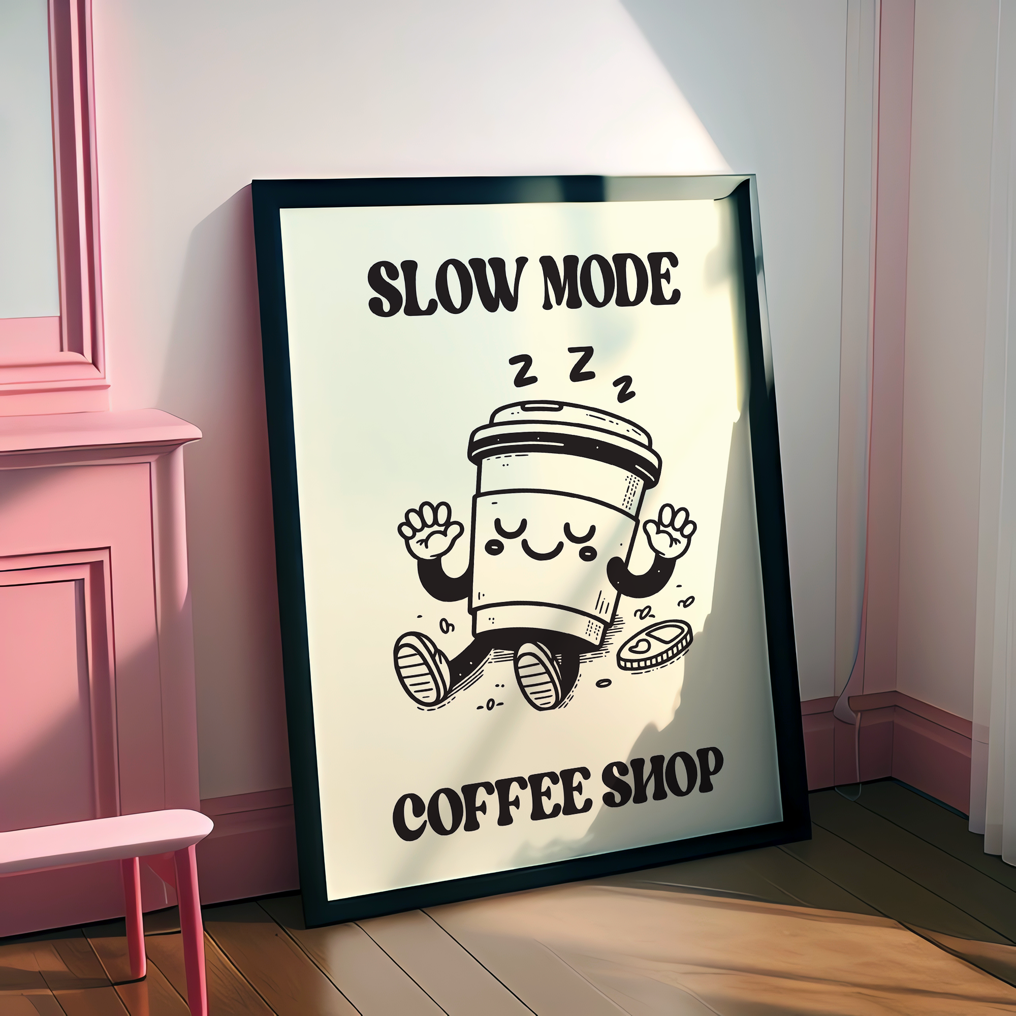 Affiche Slow Mode Coffee Shop