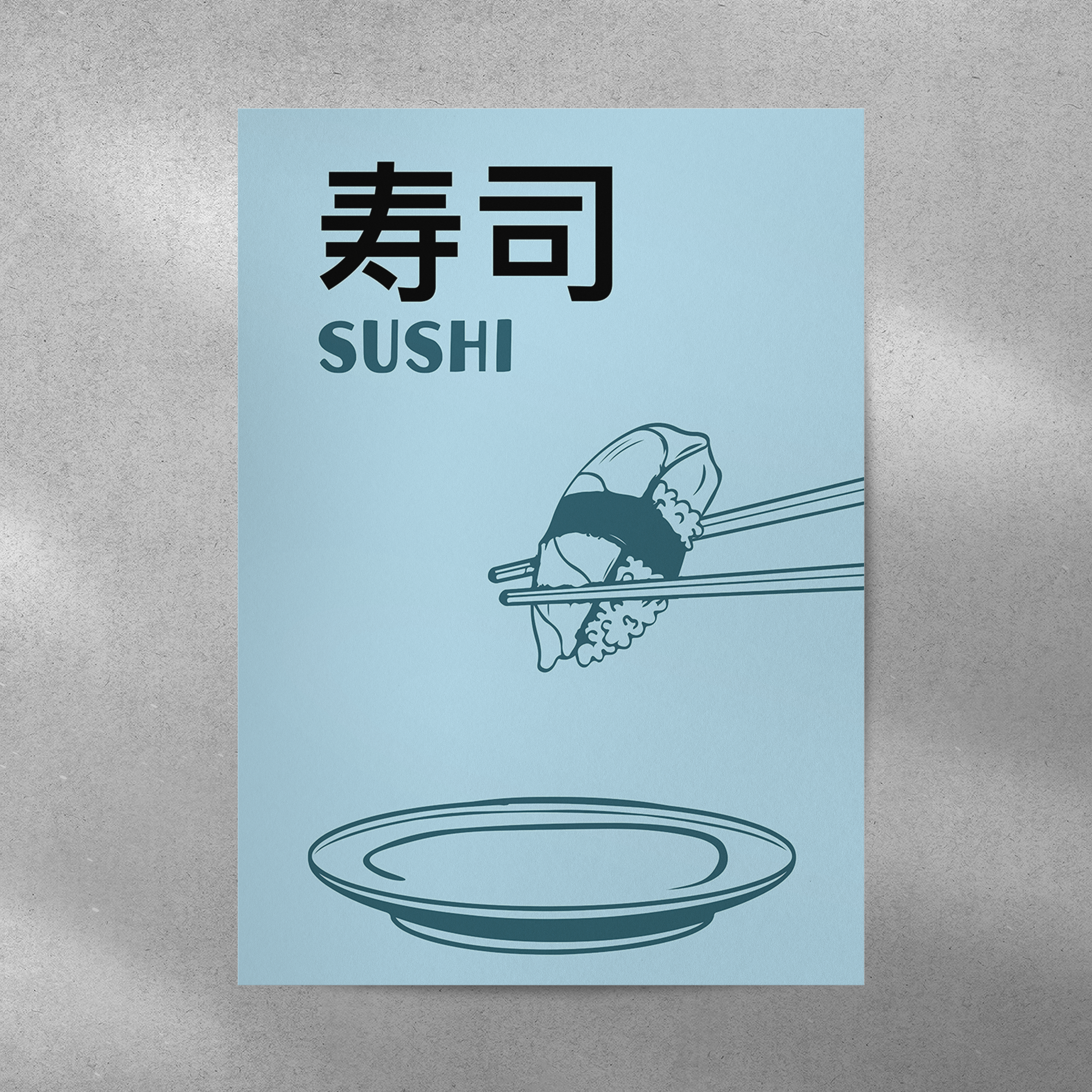 Affiche Blue Sushi