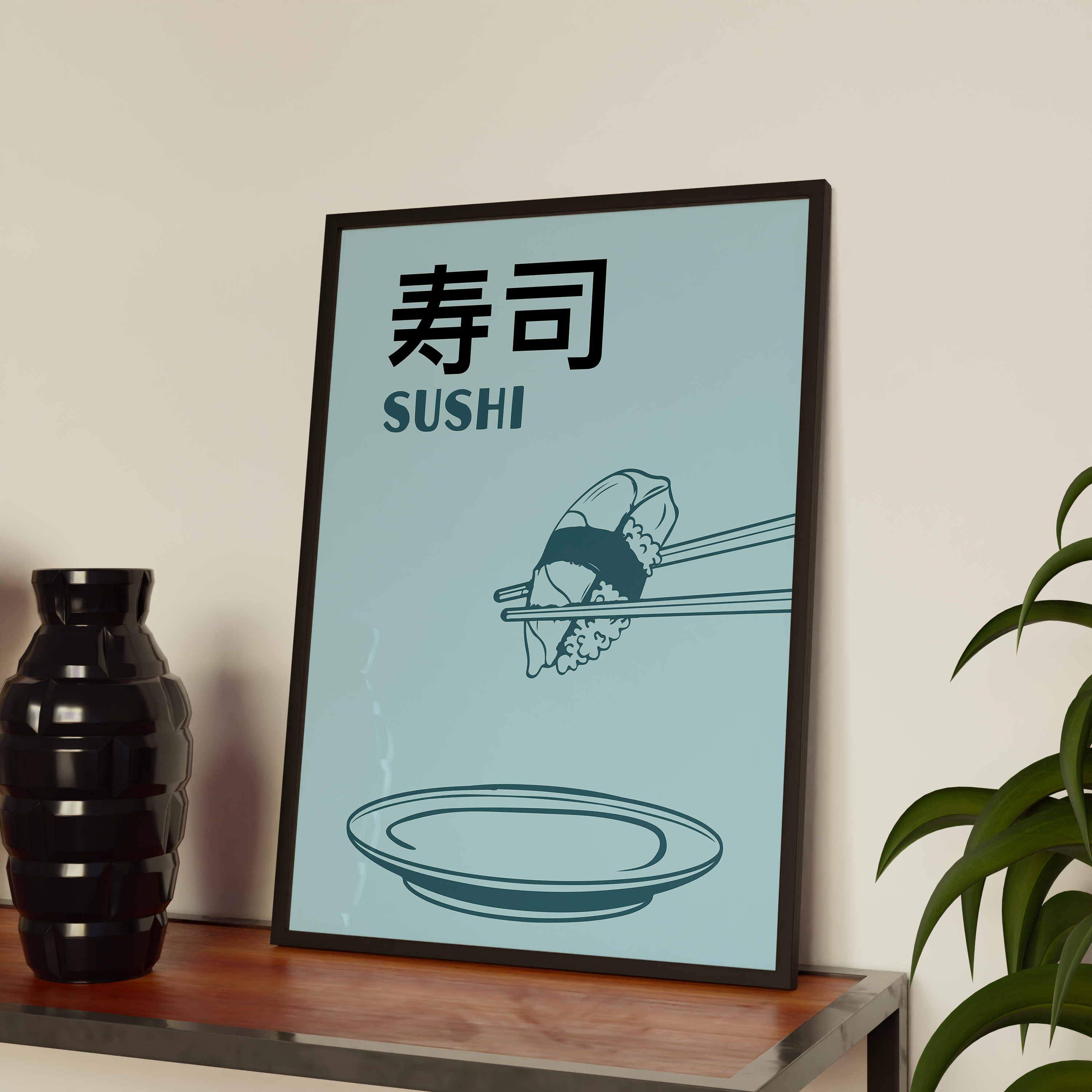 Affiche Blue Sushi