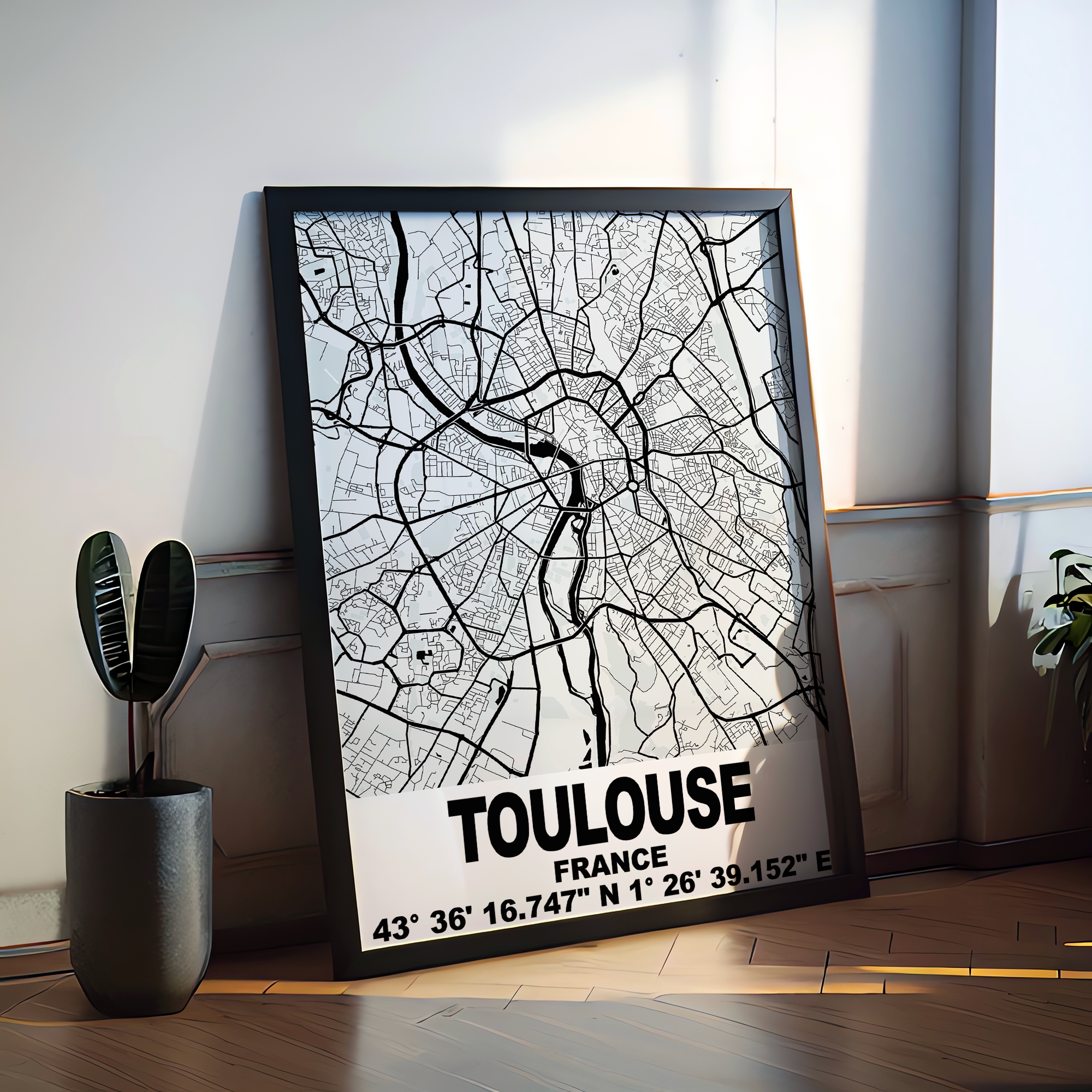 Affiche Carte Toulouse